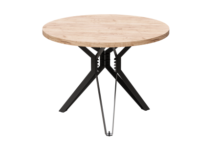 Стол Ванкувер (D900), ЛДСП Дуб табачный крафт / Металлокаркас Черный